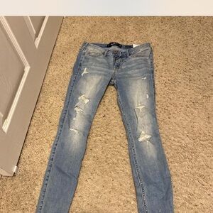 Hollister Blue Ripped Skinny Jeans